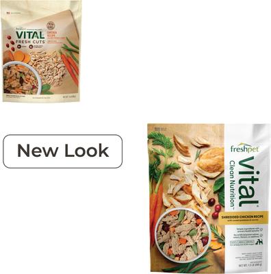 Show full view: Freshpet Vital Shredded Chicken Recipe with Sweet Potatoes & Carrots Fresh Dog Food, 1.5-lb bag, case of 4 slide 3 of 11