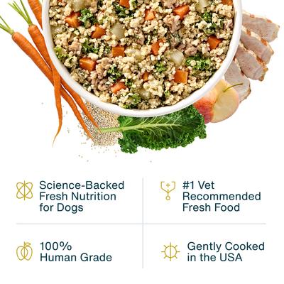 Show full view: JustFoodForDogs Joint & Skin Support Recipe Frozen Human-Grade Fresh Dog Food, 72-oz pouch, case of 7 slide 3 of 12