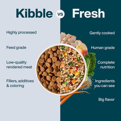 Show full view: JustFoodForDogs Joint & Skin Support Recipe Frozen Human-Grade Fresh Dog Food, 18-oz pouch, case of 21 slide 6 of 12