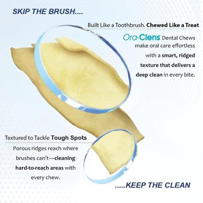 Show full view: Ora-Clens Oral Hygiene Large Enzyme Dental Dog Treats, 30 count slide 5 of 12