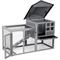 Show in main carousel: Coziwow 2-Tier Double-Door Wooden Rabbit Hutch, Grey slide 4 of 10