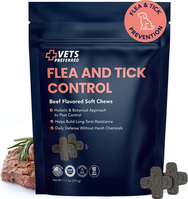 Show full view: Vets Preferred Flea & Tick Prevention Beef Flavored Dog Chews, 90 count slide 9 of 10