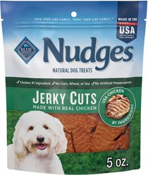 Blue Buffalo Nudges Jerky Cuts Chicken Dog Treats, 5-oz bag