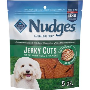 Blue Buffalo Nudges Jerky Cuts Chicken Dog Treats, 5-oz bag