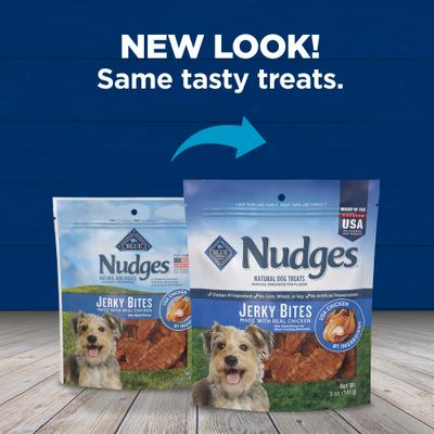 Show full view: Blue Buffalo Nudges Jerky Bites Chicken Jerky Dog Treats, 5-oz bag slide 10 of 11