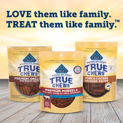 Show full view: Blue Buffalo True Chews Premium Morsels Natural Grain-Free Steak Dog Treats, 10-oz bag slide 10 of 11
