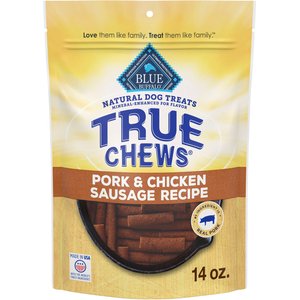 Blue Buffalo True Chews Natural Grain-Free Pork & Chicken Sausage Dog Treats, 14-oz bag