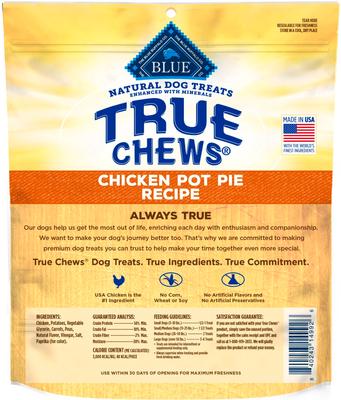 Show full view: Blue Buffalo True Chews Chicken Pot Pie Recipe Dog Treats, 12-oz bag  slide 3 of 11
