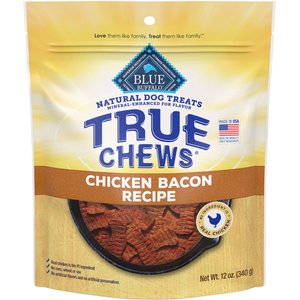 Blue Buffalo True Chews Natural Chicken & Bacon Dog Treats, 12-oz bag