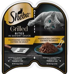 Sheba Grilled in Sauce Marinated Chicken Adult Cat Wet Food, 2.64-oz tray, 24 count