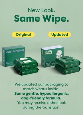 Show full view: Earth Rated Thick Hypoallergenic 3-in-1 Dog Grooming Wipes, Lavender Scented, 400 count slide 3 of 12