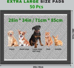 Gardner Pet Thicker Activated Carbon Four Sided Leak Proof Unscented Dog Pee Pads, 28 x 34-in, 50 count slide 2 of 9