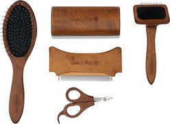 Sam's Pets 5-Piece Dog & Cat Grooming Kit, Dark Brown
