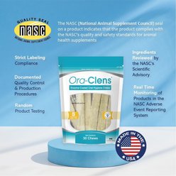 Ora-Clens Oral Hygiene Small Enzyme Dental Dog Treats, 30 count slide 2 of 9