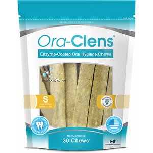Ora-Clens Oral Hygiene Small Enzyme Dental Dog Treats, 30 count