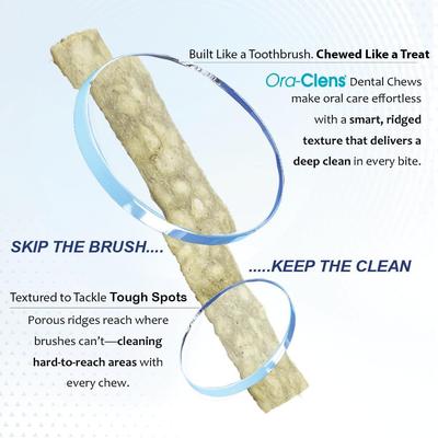 Show full view: Ora-Clens Oral Hygiene Small Enzyme Dental Dog Treats, 30 count slide 4 of 12