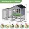 Show in main carousel: Coziwow 2-Tier Double-Door Wooden Rabbit Hutch, Grey slide 2 of 10