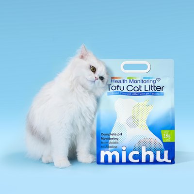 Michu Michu Health Monitoring Unscented Clumping Tofu Cat Litter, 5.5-lb bag