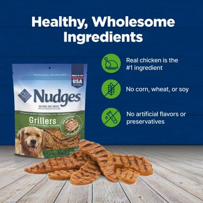 Show full view: Blue Buffalo Nudges Grillers Chicken Dog Treats, 10-oz bag slide 8 of 11