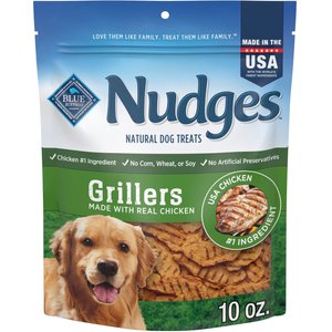 Blue Buffalo Nudges Grillers Chicken Dog Treats, 10-oz bag