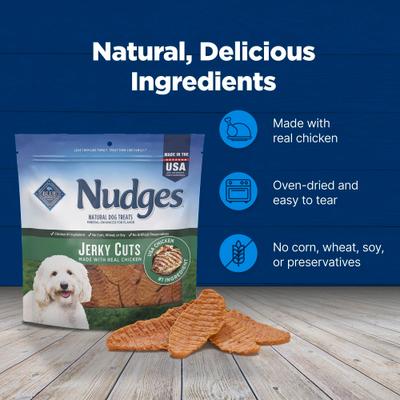 Show full view: Blue Buffalo Nudges Jerky Cuts Chicken Dog Treats, 16-oz bag slide 7 of 11