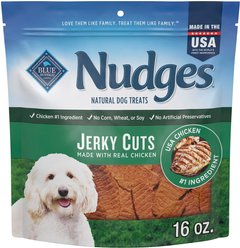 Blue Buffalo Nudges Jerky Cuts Chicken Dog Treats, 16-oz bag