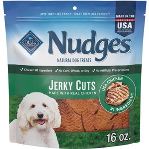 Blue Buffalo Nudges Jerky Cuts Chicken Dog Treats, 16-oz bag