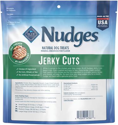 Show full view: Blue Buffalo Nudges Jerky Cuts Chicken Dog Treats, 16-oz bag slide 3 of 11