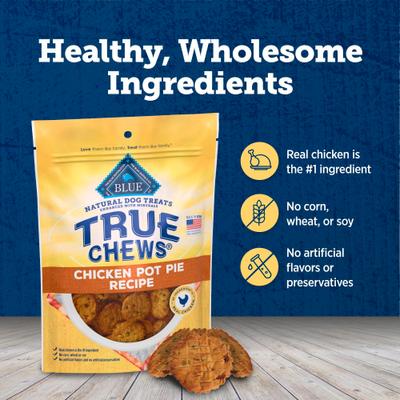 Show full view: Blue Buffalo True Chews Chicken Pot Pie Recipe Dog Treats, 12-oz bag  slide 7 of 11