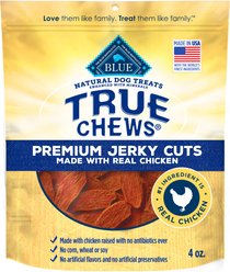 Blue Buffalo True Chews Premium Jerky Cuts Chicken Jerky Dog Treats, 4-oz bag