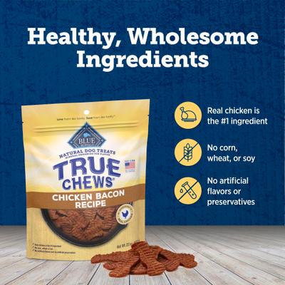 Show full view: Blue Buffalo True Chews Natural Chicken & Bacon Dog Treats, 22-oz bag slide 8 of 11