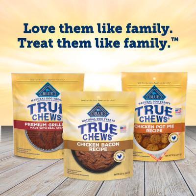 Show full view: Blue Buffalo True Chews Natural Chicken & Bacon Dog Treats, 22-oz bag slide 10 of 11