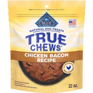 Blue Buffalo True Chews Natural Chicken & Bacon Dog Treats, 22-oz bag