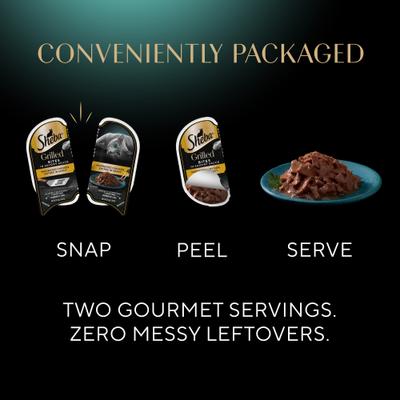 Show full view: Sheba Grilled in Savory Sauce Variety Pack Adult Cat Wet Food, 2.64-oz tray, 24 count slide 9 of 9