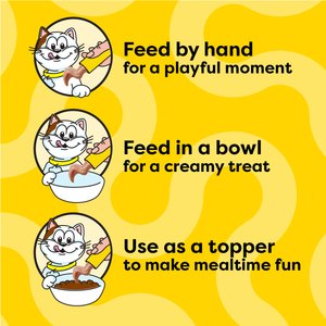 Temptations Lickable Puree Chicken & Salmon Variety Pack Kitten Lickable Cat Treats, 0.42-oz tube, pack of 24