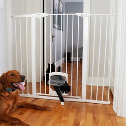 MyPet Extra Tall Petgate Passage 42-in High Dog & Cat Gate, White