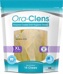 Ora-Clens Oral Hygiene X-Large Enzyme Dental Dog Treats, 15 count