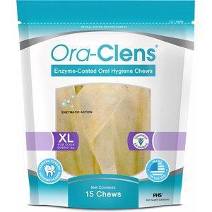 Ora-Clens Oral Hygiene X-Large Enzyme Dental Dog Treats, 15 count