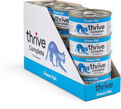 Thrive Ocean Fish Bits in Broth Wet Cat Food, 75-g can, case of 12