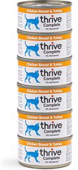 Thrive Chicken Breast & Turkey Bits in Broth Wet Cat Food, 75-g can, case of 6