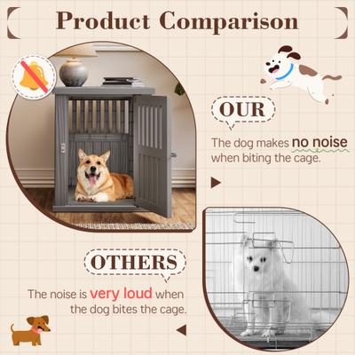 Show full view: KAMABOKO Weatherproof Single Door Furniture Polypropylene Indoor & Outdoor Dog House, Grey slide 4 of 6