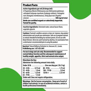 Pet Wellbeing Kidney Support GOLD Bacon Flavored Liquid Kidney Supplement for Dogs, 4-oz bottle