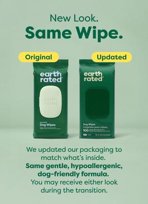 Show full view: Earth Rated Thick Hypoallergenic 3-in-1 Dog Grooming Wipes, Lavender Scented, 100 count slide 2 of 11