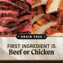 Merrick Grain-Free Real Texas Beef & Chicken Dinner Variety Pack Wet Dog Food, 12.7-oz can, case of 12 slide 2 of 9