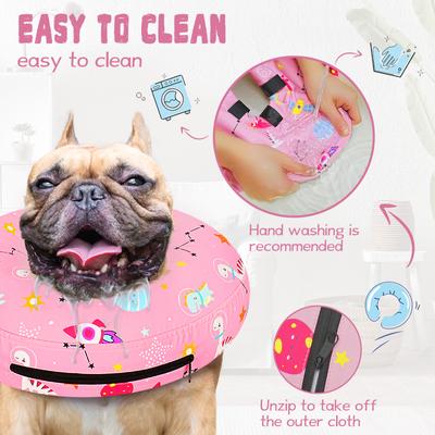 Show full view: Supet Inflatable Recovery Cone Collar for Dogs, Pink, Large slide 6 of 8