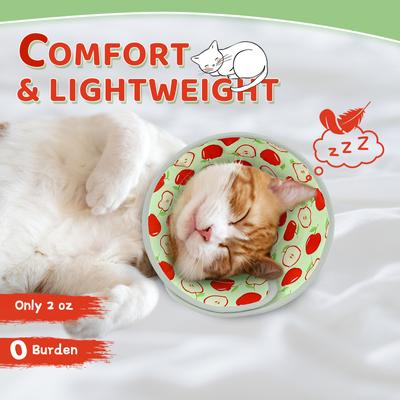 Show full view: Supet Adjustable Recovery Cone for Cats, Apple, Small: 5 to 9-in neck slide 3 of 8