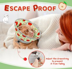 Supet Adjustable Recovery Cone for Cats, Apple, Medium: 8 to 10-in neck slide 2 of 7
