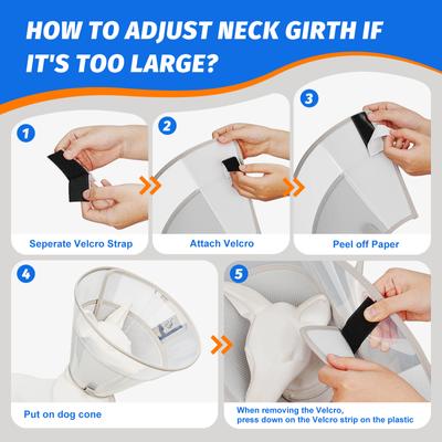 Show full view: Supet Soft Protect Edge Recovery Cone for Dogs, Grey, X-Small: 9.5 to 11.5-in neck slide 4 of 9