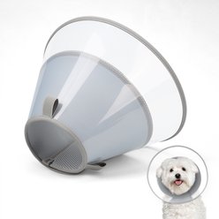 Supet Soft Protect Edge Recovery Cone for Dogs, Grey, X-Small: 9.5 to 11.5-in neck