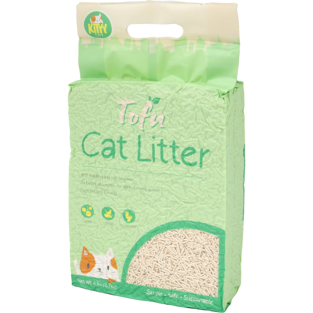 Kitty City Tofu Clumping Cat Litter, 6-lb bag